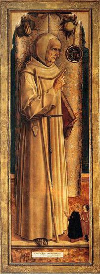 Carlo Crivelli St James of the Marches with Two Kneeling Donors oil painting image